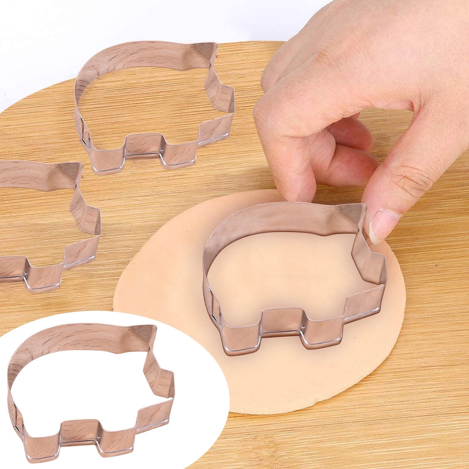 Emporte-pièce Acier Inoxydable Forme Cochon Cartoon – Moule à Biscuits Pour Pâtisserie, Pâques, Anniversaire