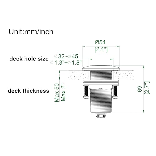Miniatura 8 de ALL Botón de interruptor de aire de latón para fregadero, parte superior de eliminación de basura (negro mate)