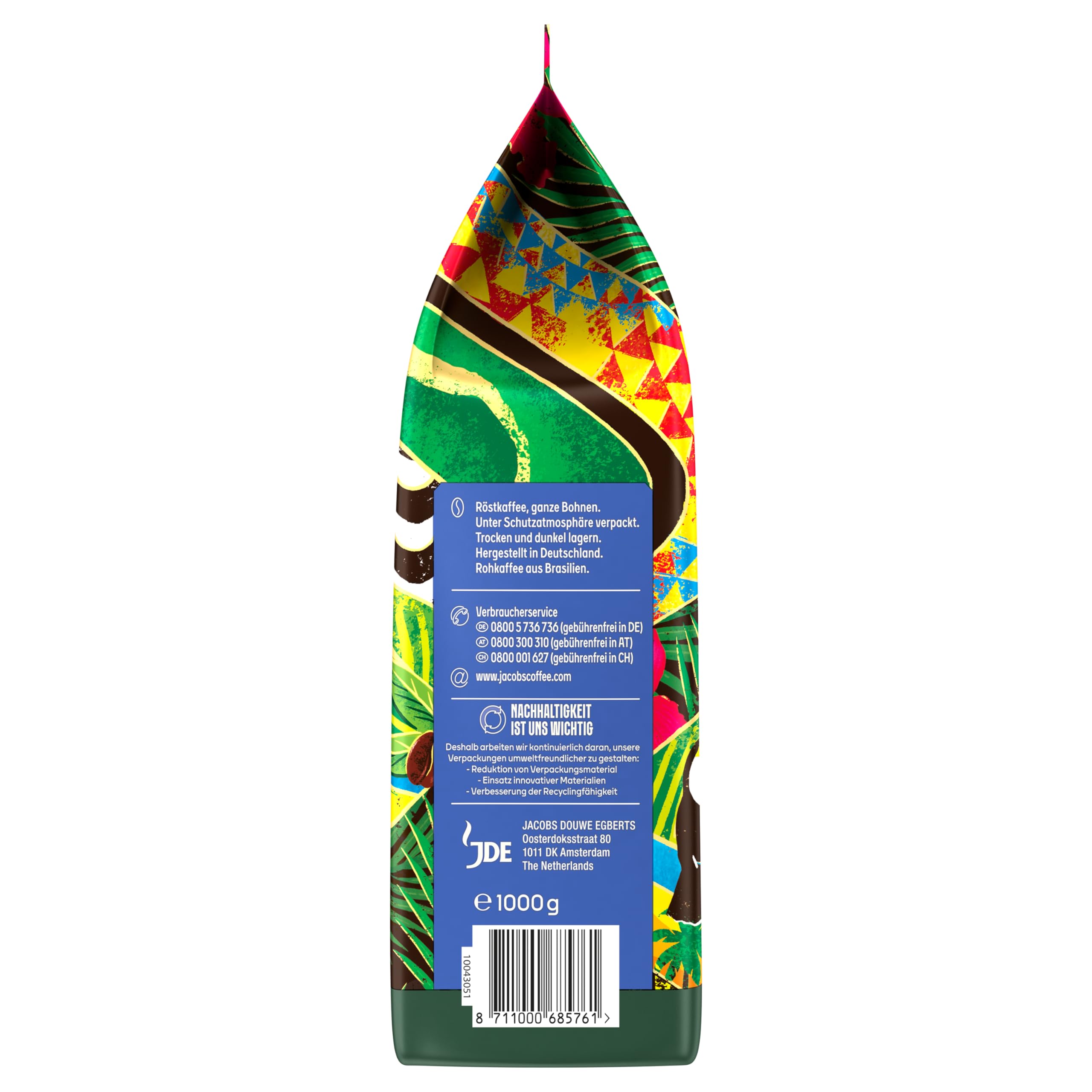 Jacobs Origins Brazil, Kaffee Ganze Bohne, 4 x 1 kg