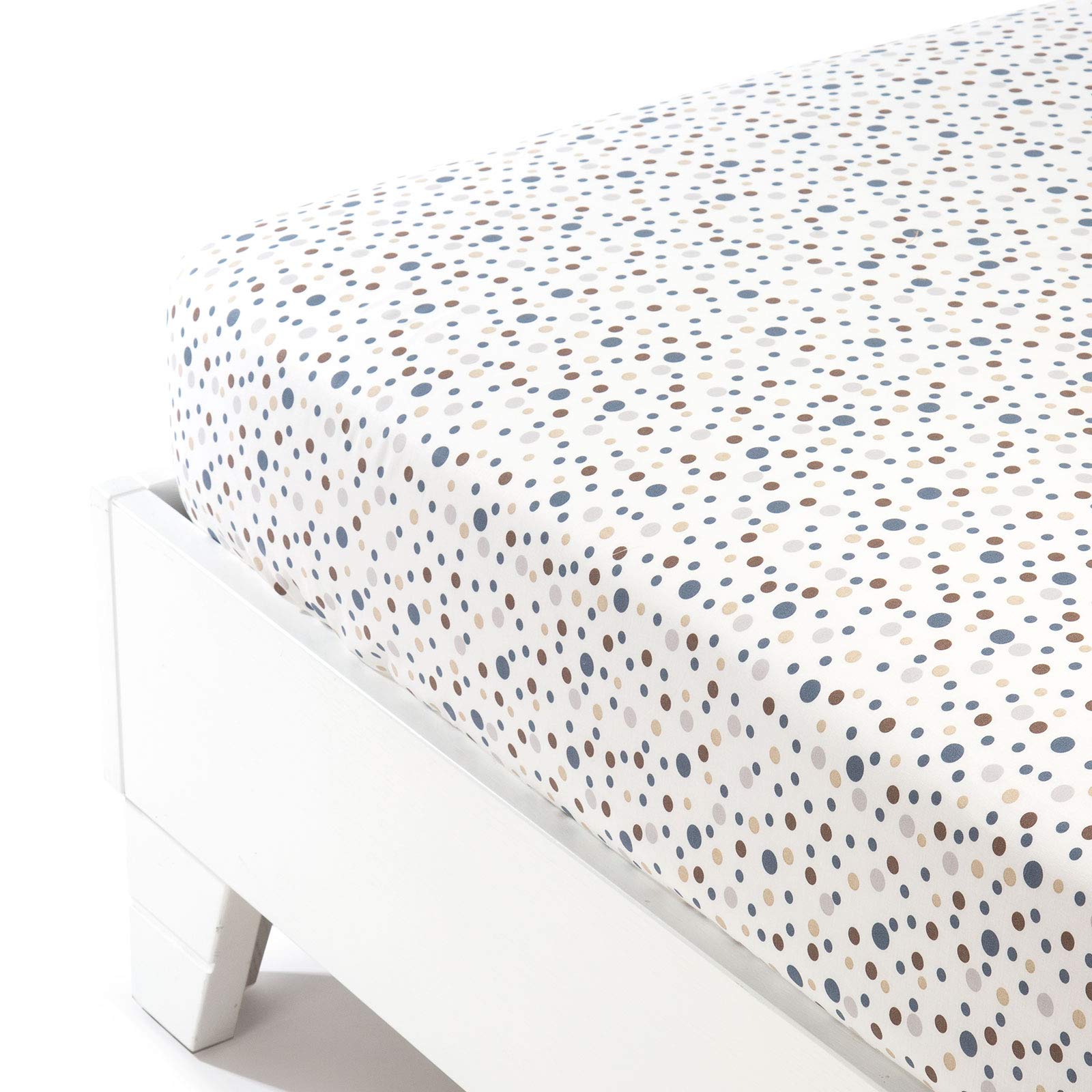 Caleffi 69169 Cotone Pois Inferiore Lenzuolo per Piazza e Mezza Letto, Naturale