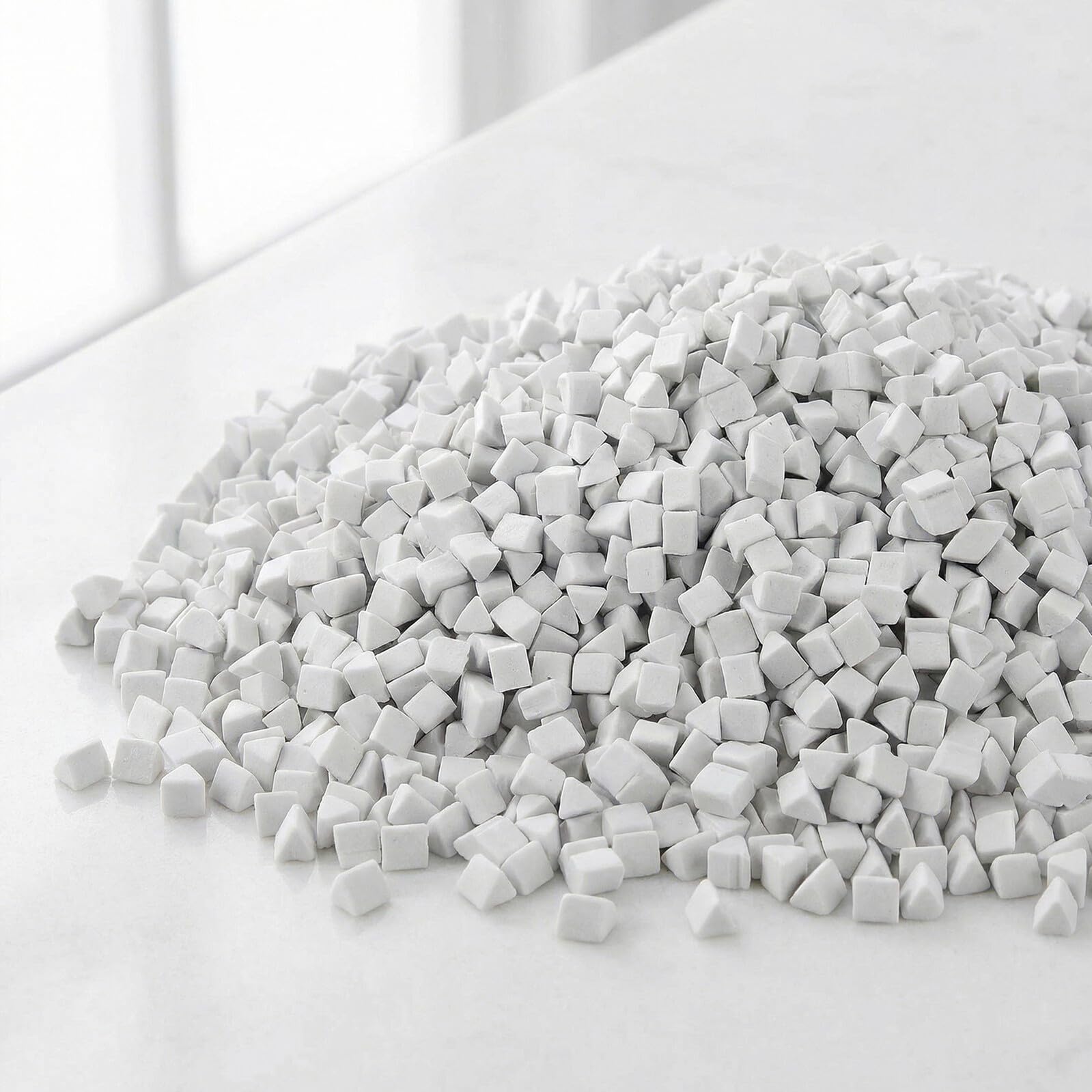 PLAFOPE Materiale di Burattatura Ceramico Triangolare 4 MM per Macchina Vibrante Sacchetto da 1 Kg per Lucidatura e Protezione di Pietre Delicate in Gioielleria