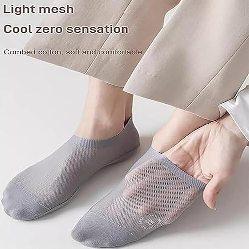 Miniatura 3 de RJDJ Calcetines de malla de seda de hielo de alta gama, calcetines invisibles antideslizantes de seda de hielo más transpirables, calcetines