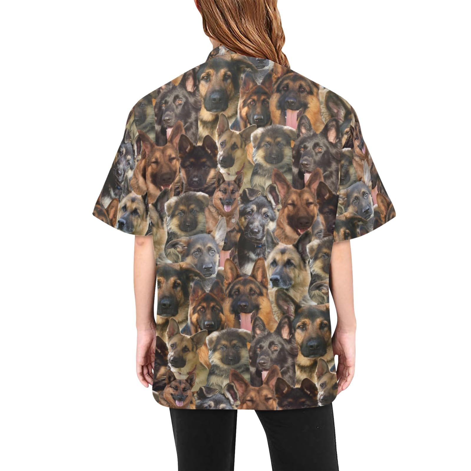 COWCUTE German Shepherd Print Pet Grooming Smocks, Waterproof Workwear Jackets for Dog Groomer, German Shepherd Lover