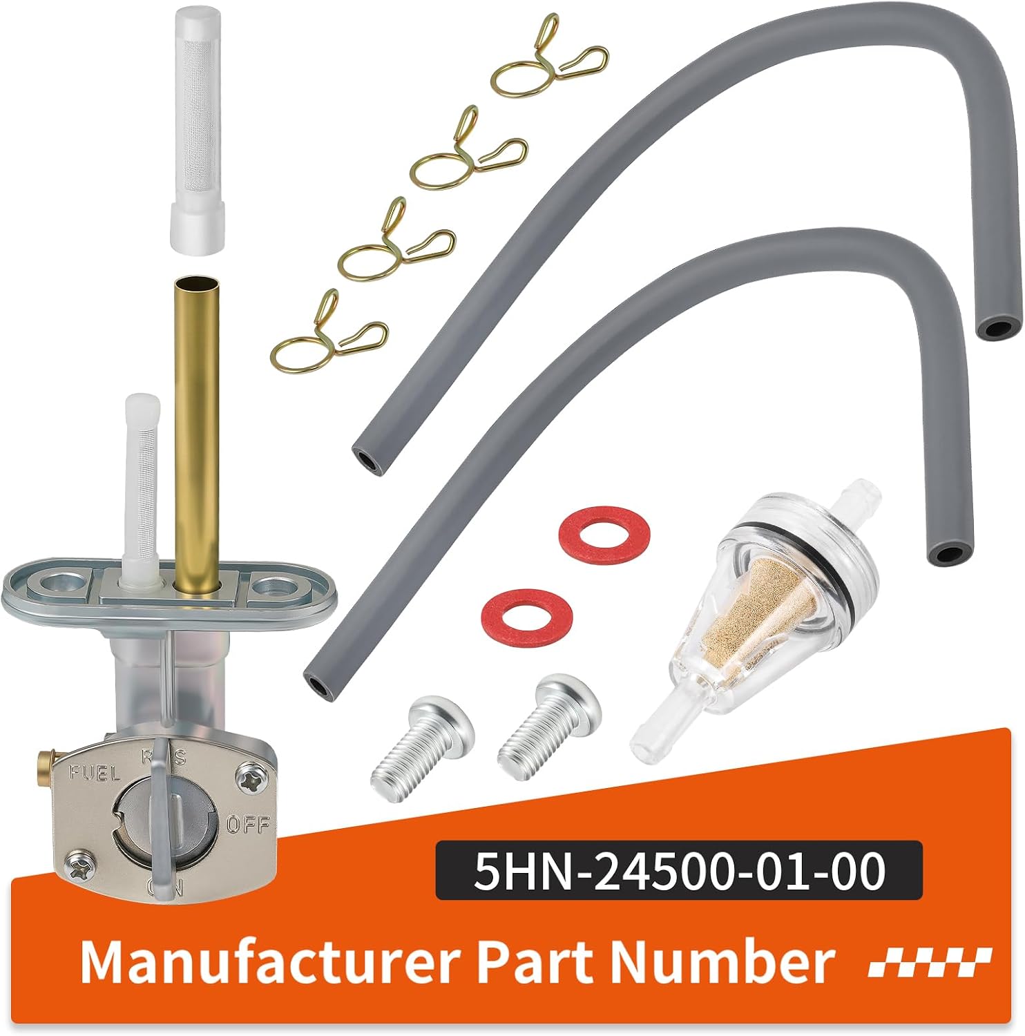 Fuel Valve Petcock Kit For Yamaha TTR 90 TTR90 2000-2007 TT90 Off-Road 2000 5HN-24500-01-00