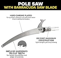 Vista 2 de Jameson PS-3FPS1 Kit de cabezal de sierra de pértiga Tri-Cut, hoja Barracuda de 13 pulgadas, convierte postes de extensión para un recorte y poda