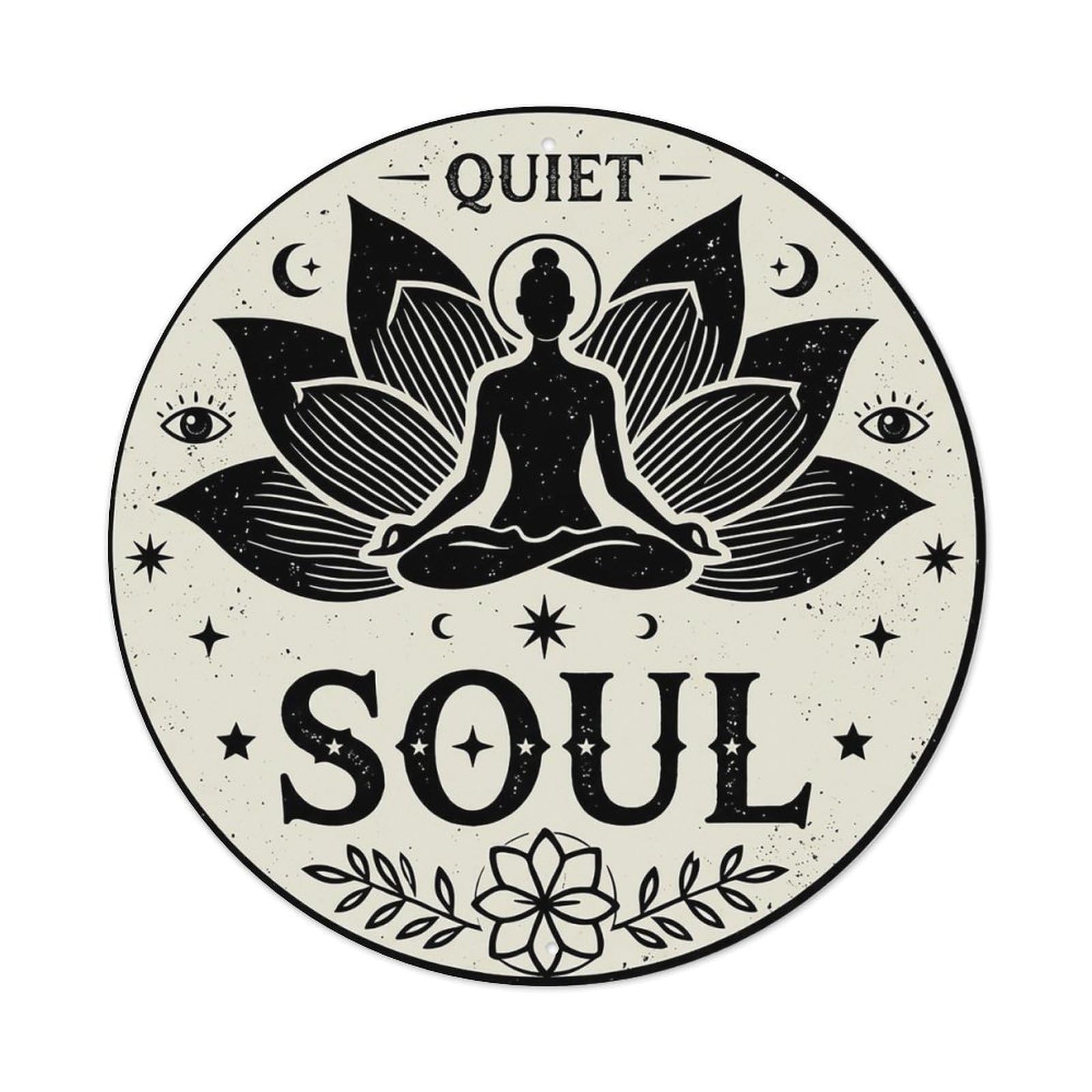 Zen Flower Meditation Den Tranquil Soul Metal Tin Sign