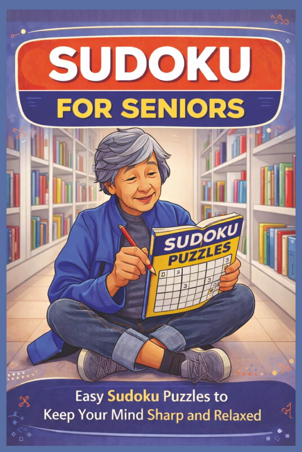 Sudoku for Seniors: Easy Sudoku Puzzles for Seniors to Keep your Mind Sharp and Relaxed | 6x9 Inches, 110 pages | 50+ Puzzles | Solutions Included