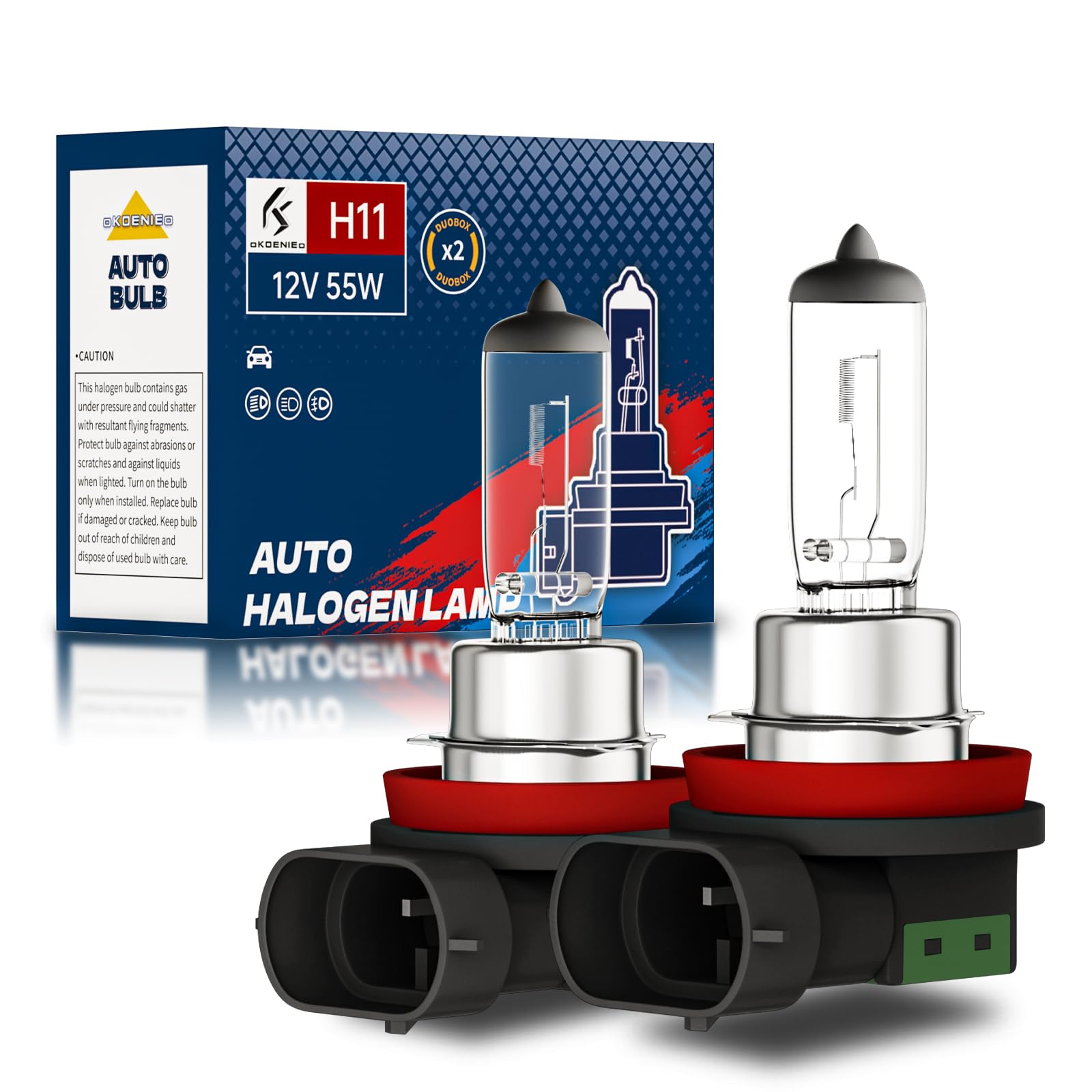 Amazon.com: OKOENIEO H11 Headlight Bulbs, 12V 55W, 4000 Lumens
