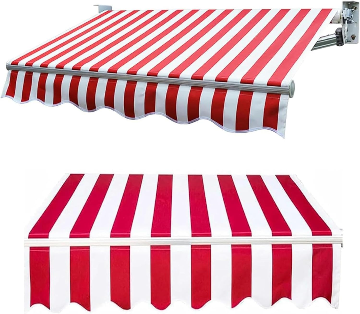Retractable Patio Awning Replacement Fabric Waterproof Outdoor Awning Top Cover Multiple Sizes Waterproof Canvas Fabric Outdoor Awning Fabric 280g Polyester Awning, 10x8.2ft(3x2.5m)
