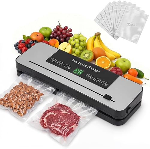 48% off promo code for Food Sealer Vacuum Sealer Machine with 30 Bags, Built-In Cutter, 6-in-1 | Automatic, Compact Wet & Dry Food Saver Vacuum on Amazon