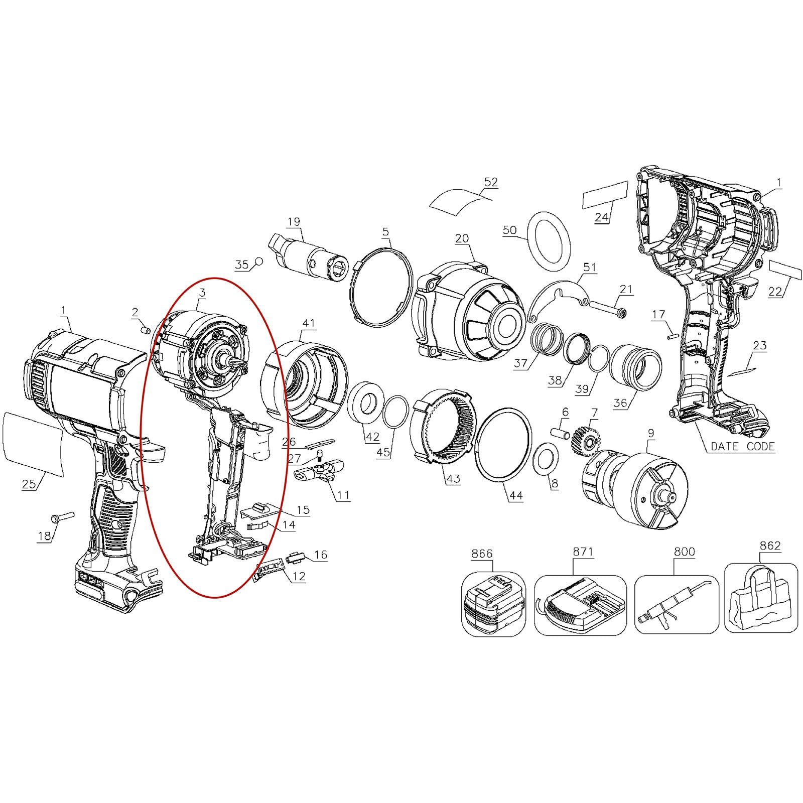 Amazon.com: DCF899 Switch PCD Replace For Dewalt DCF899HB DCF899H