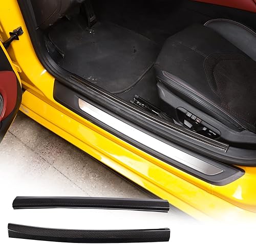 YIWANG 100% Real Carbon Fiber for Toyota Supra GR A90 A91 MK5 2019-2022 Car Interior Center Control & Exterior Decoration Accessories (Door Sill