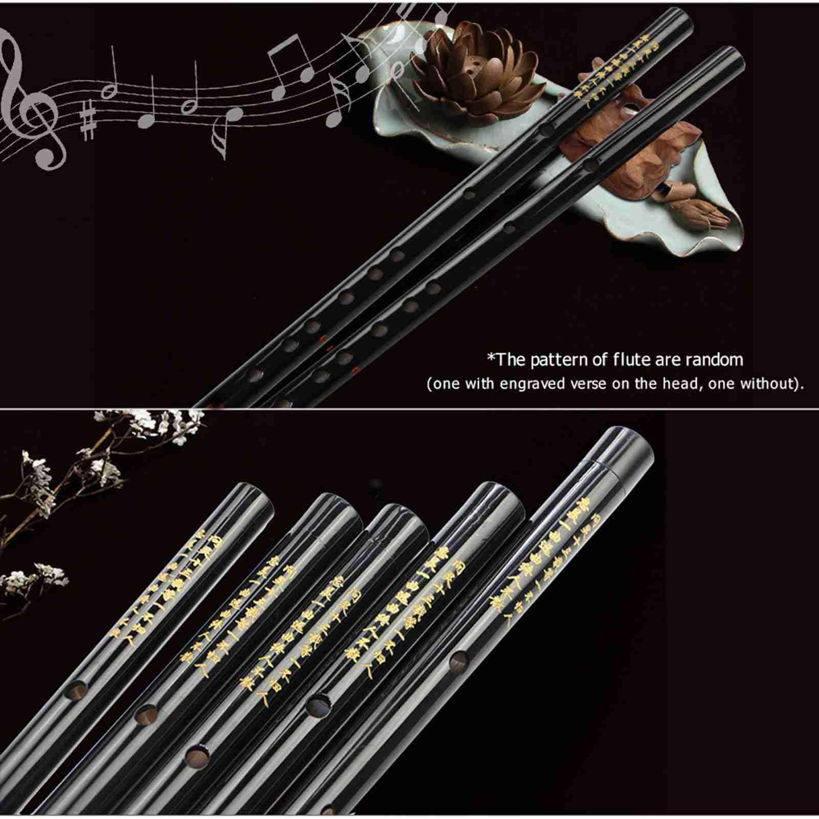 Walfront Flauto di bambù Dizi Flauto di bambù Cinese Strumento Musicale Tradizionale Chiave di Strumento C, D, e, F, G con Borsa da Trasporto per gli Amanti della Musica per (Chiave SOL)