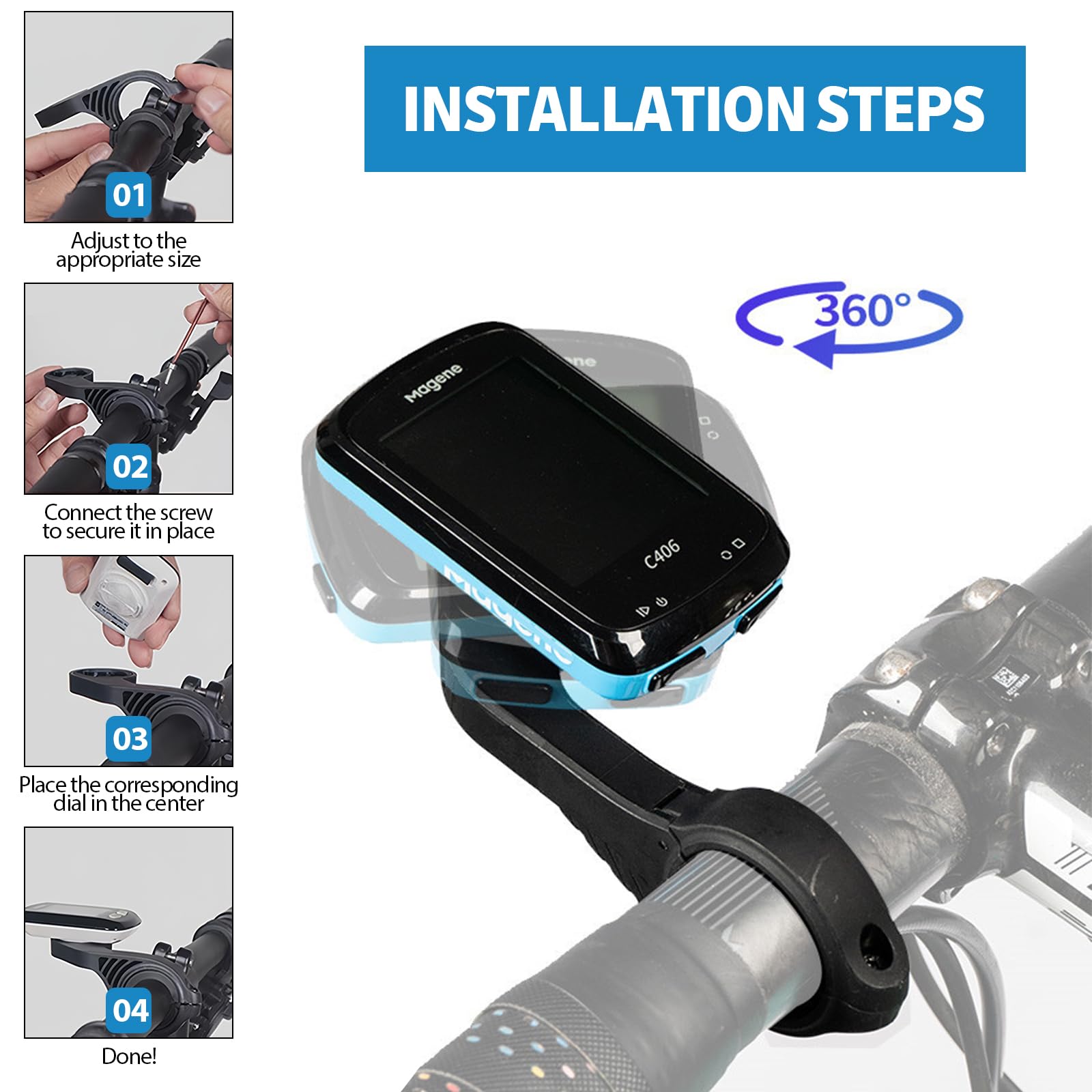 Soporte Extensible Para Ordenador De Bicicleta - Compatible Con Garmin Edge 530, 830, 1030, Etc., Montaje En Manillar, Ligero