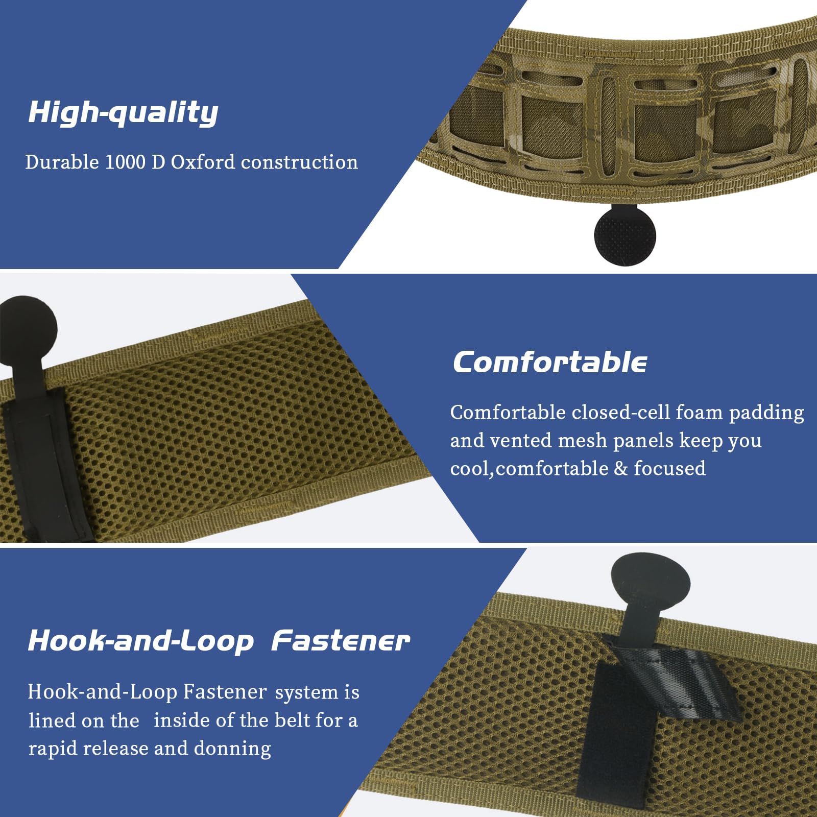 Taktischer Gürtel Molle Kampfgürtel Schnellverschluss Schnalle 1000D Oxford Einstellbare Taille Patrol Gürtel Training Arbeit Outdoor DIY Ausrüstung Zubehör