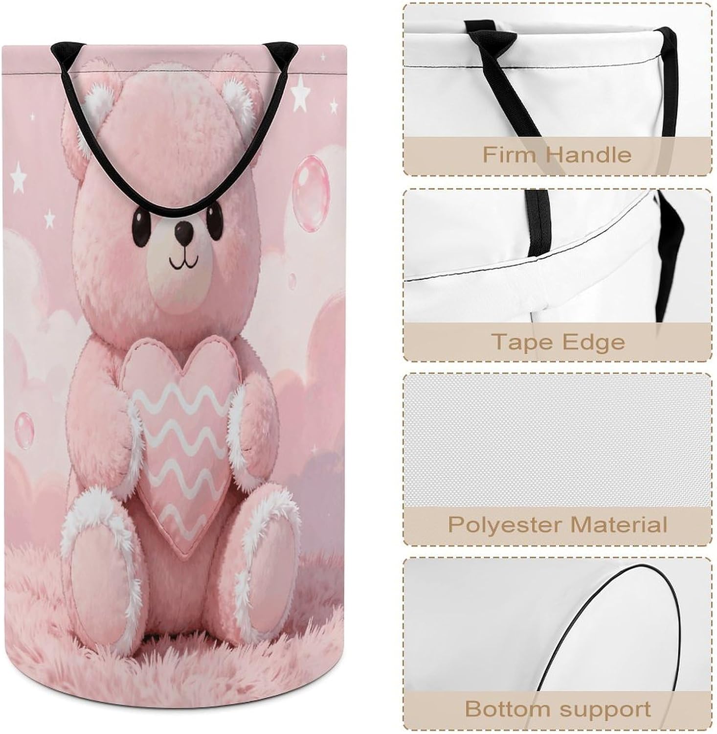Dirty Clothes Basket Extra Large 110l Open Top Laundry Hamper With Portable Carry Handles, Foldable Waterproof Clothes Basket Spacious Laundry Bag For Bedroom Bathroom Laundry Room Dorm