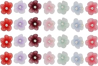 SYH&AQYE 28Pcs Dog Topknot Bows Pet Head Flower Rubber Band Cute Multi Color Adjustable Flowers Rubber Bands for Pets Dogs