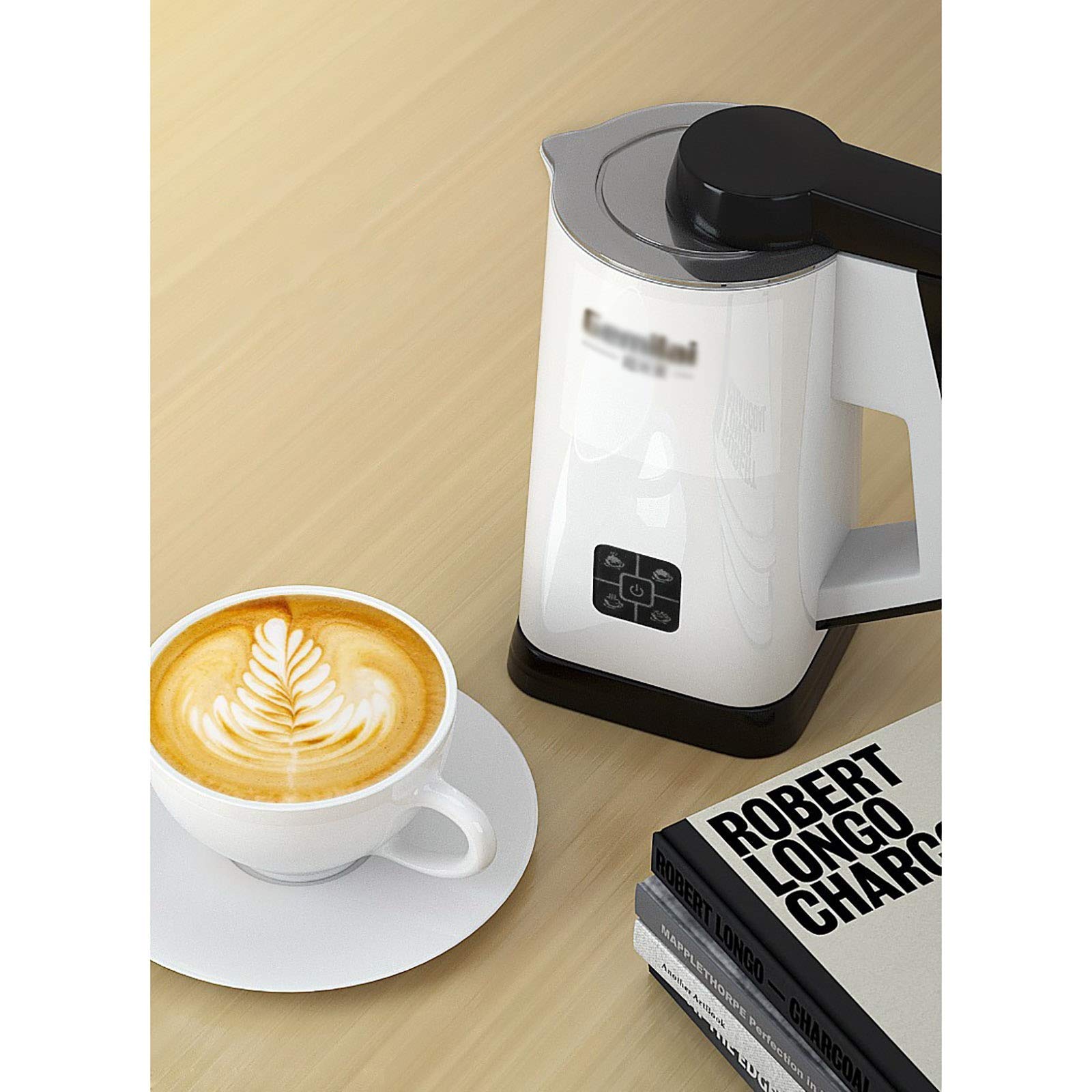 HMTE Montalatte Automatico Montalatte Montalatte Multifunzione Completamente Automatico Schiuma Fredda E Calda Latte Caldo caffè Fantasia (Color : White, Size : 15.6X11.2X20Cm) (White 15.6x11.2x20cm)