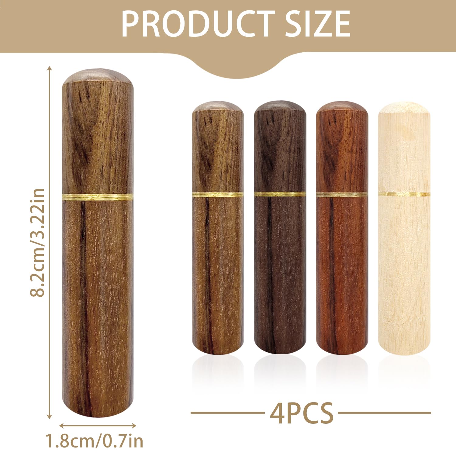 CENCERY 4 Pcs Toothpick Holder Toothpick Holder Box Portable Wooden Toothpick Case Toothpick Pocket Box Mini Toothpick Box for Toothpicks Pill Beads - Image 2