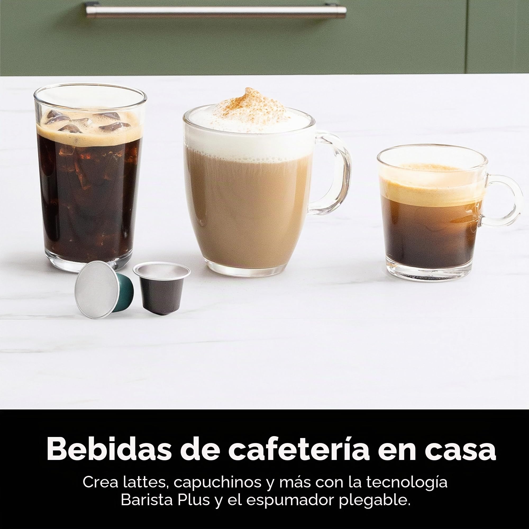 Ninja CFN601 Espresso & Coffee Barista System, 3 estilos de preparación de espresso, compatible con café de una sola porción y cápsulas Nespresso, jarra de 12 tazas, espumador integrado, máquina de
