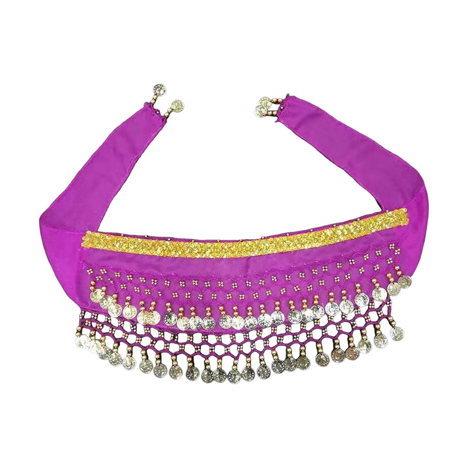 Dog Dancer Costume Belly Dance Costume Belt Skirt Hip wrap Outfit Gold Coin Bead Scarf for Dogs, Belly Dance Style Dog Costume