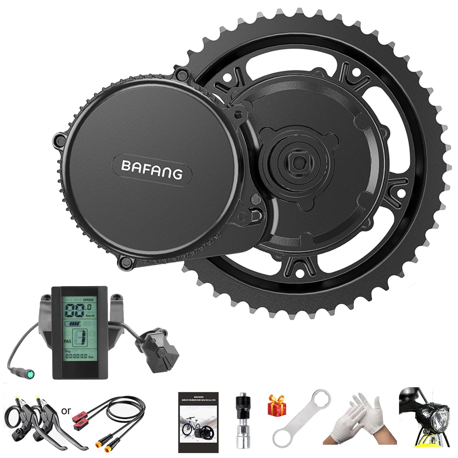 Bafang 750W 48V Mid Motor Zestaw do konwersji roweru elektrycznego DIY zestaw eBike z baterią 18Ah 17.5Ah 13Ah 12Ah 10Ah dla Mountain Road Bike, Mid Drive Converter dla dorosłych, BB68/100mm