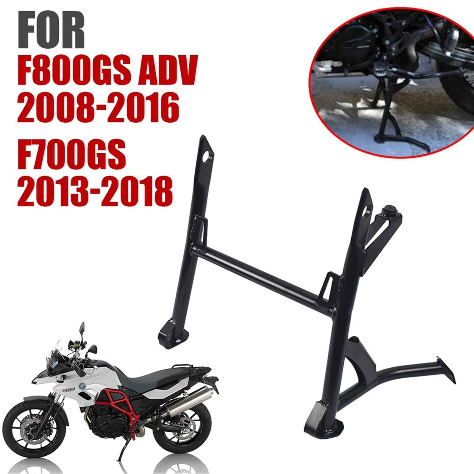 Podpórka motocyklowa Środkowy wspornik stojaka parkingowego Akcesoria pomocnicze, dla BMW, F800GS ADVENTURE F 800 GS F800 ADV 2008-2016