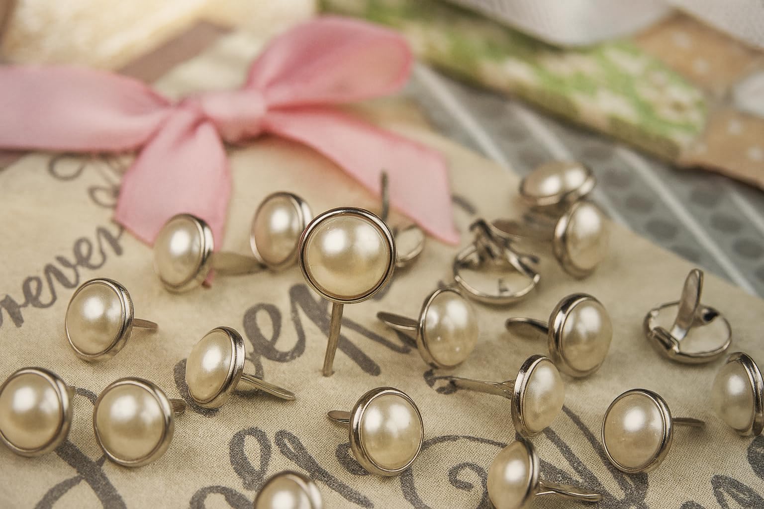Attaches Parisiennes Perles Rondes 8mm Ivoire Clair Lot De 100 - Scrapbooking Et Bricolage