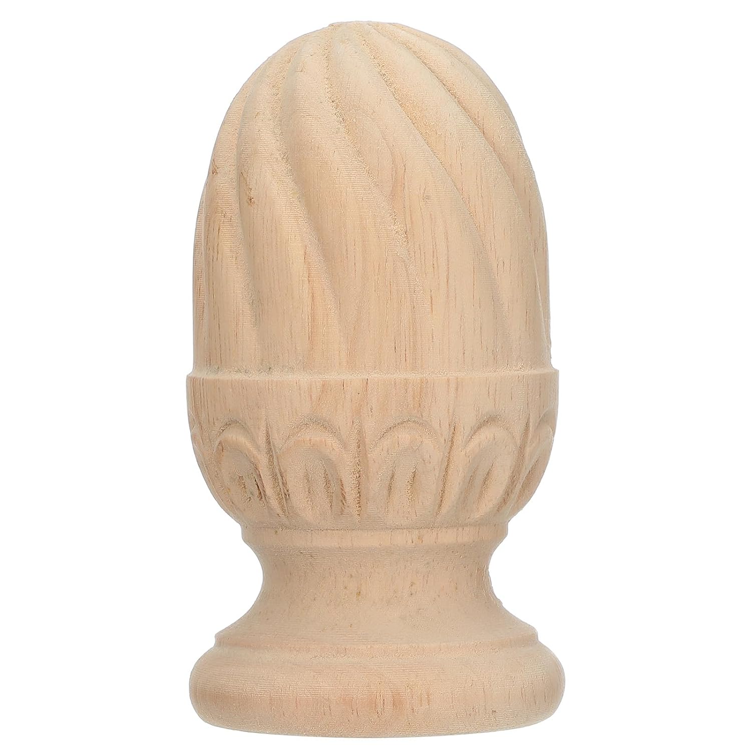 Wooden Pineapple Baluster Finial: Staircase Unpainted Column Topper - European Bed Post Cap Tip for Craft Furniture Railings Handrails Fence Decoration