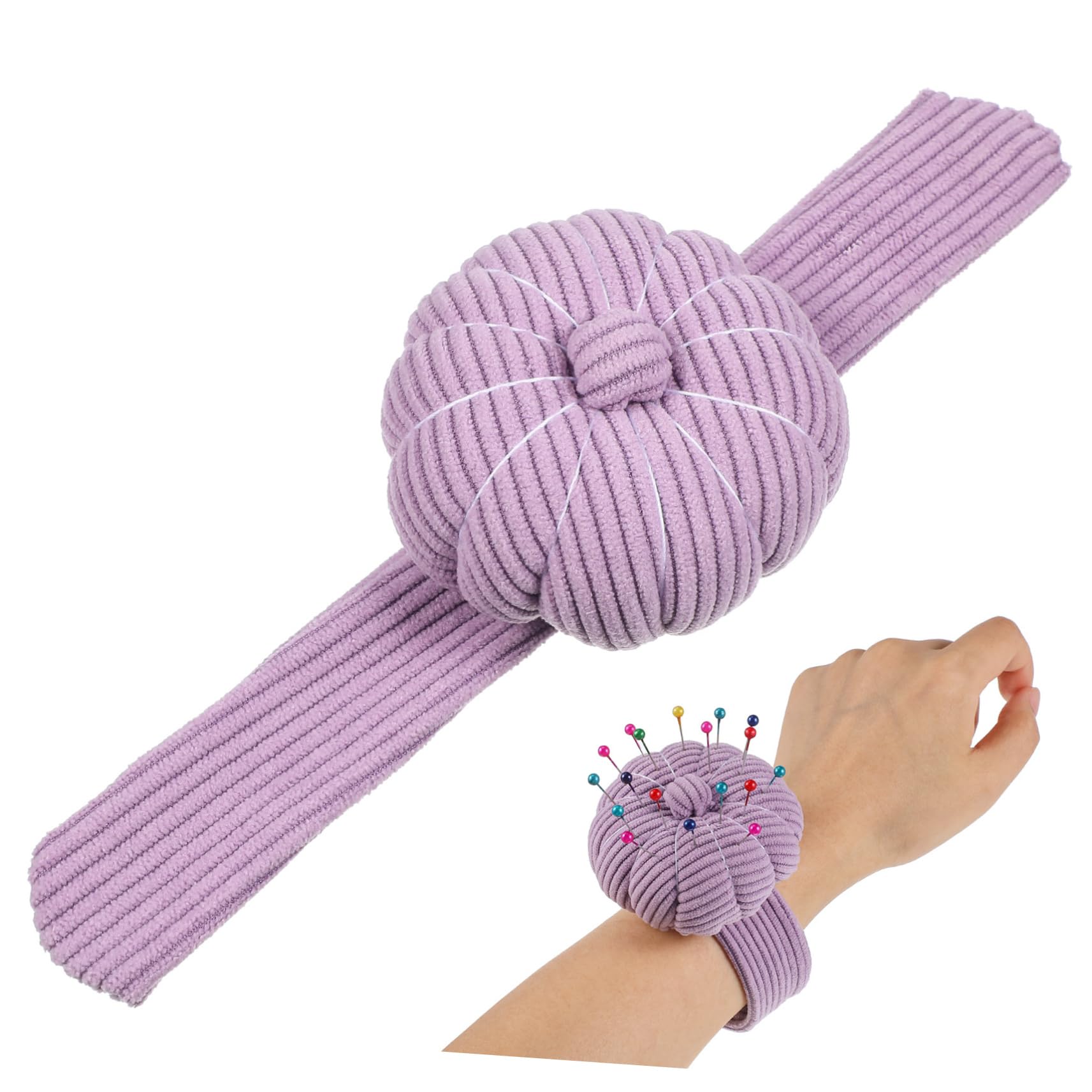 HOMSFOU Wrist Pin Cushion Needle Holder Quilting Gadgets Sewing Pin Holder Portable Wristband