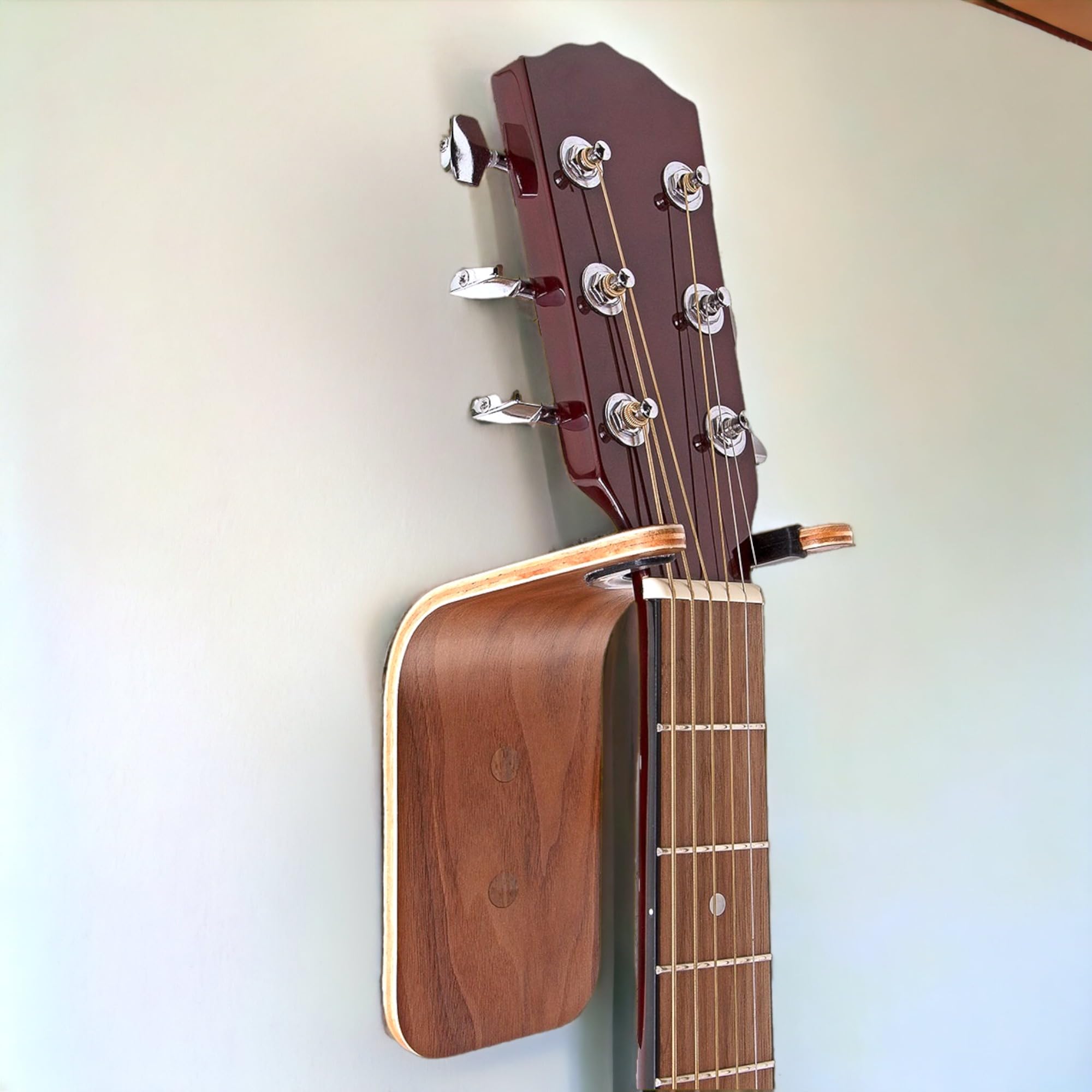 Wieszak ścienny na gitarę, bezpieczny uchwyt ścienny do gitary akustycznej/ukulele, oszczędność miejsca, akcesoria gitarowe, łatwy w instalacji, elegancki design, stojak na gitarę, do domu, studia, do