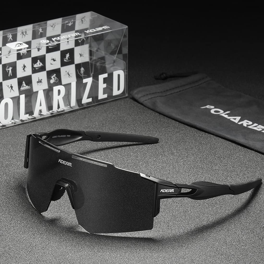 Lentes de sol polarizados deportivos para hombres y mujeres, para jóvenes, béisbol, sóftbol, ciclismo, correr