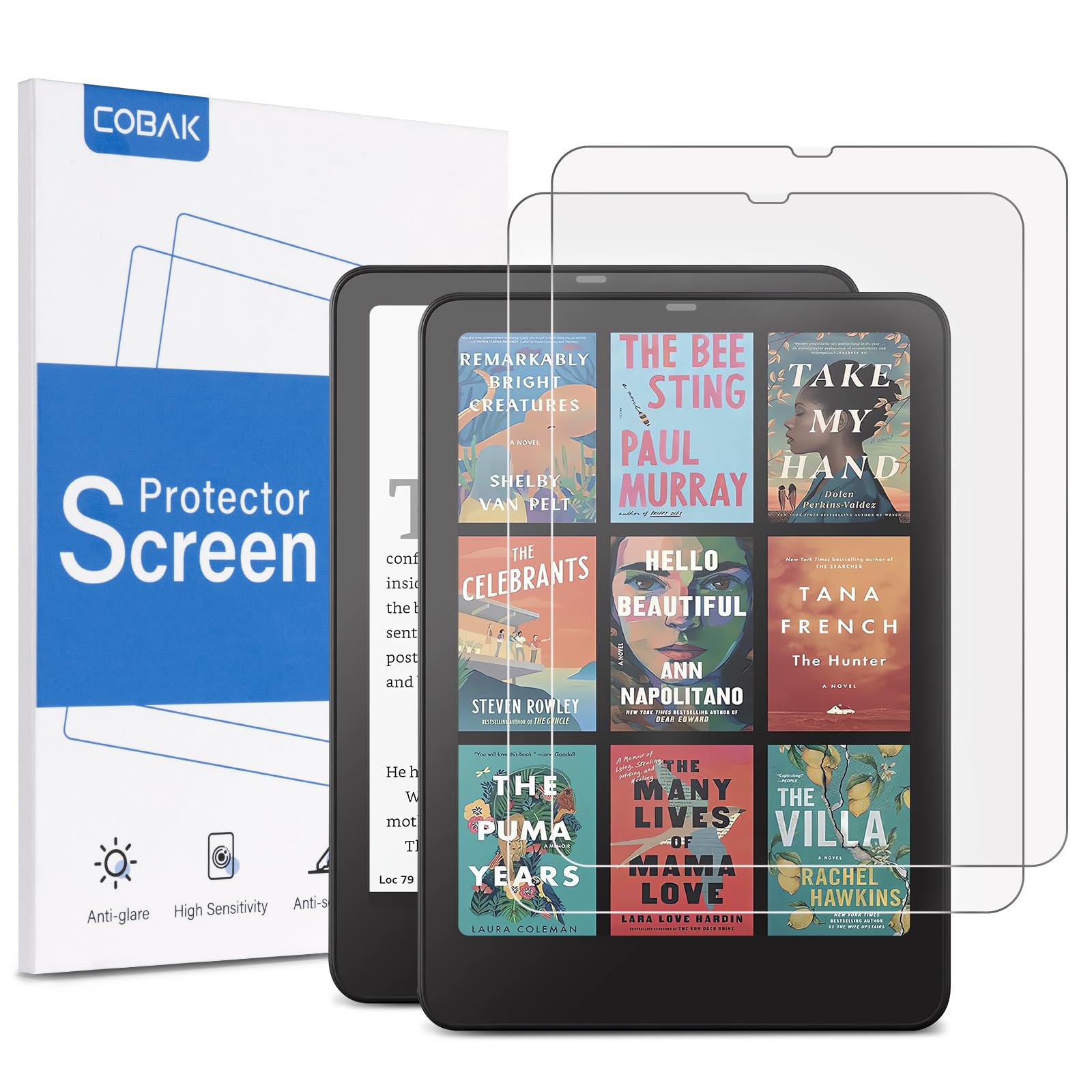 CoBak 2 Pack Anti-Glare Matte Screen Protector for 7" 12th Gen 2024 & Colorsoft Signature Edition,for TCL Reader - High Clarity, Fingerprint Resistant - Fine-Grit Texture PET Film Matte-2 Pack