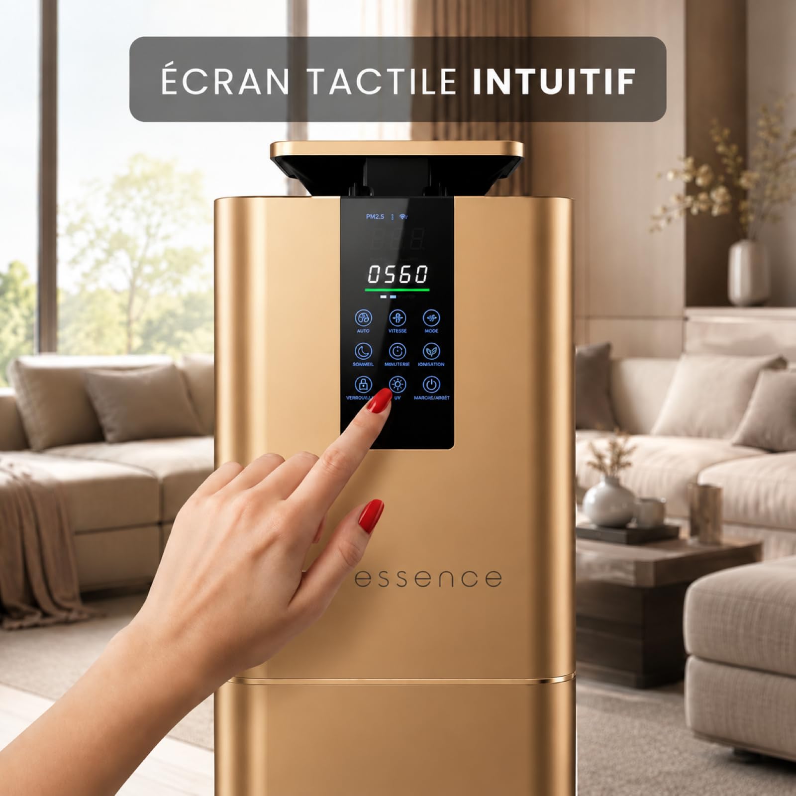 Cyclone Luxury Luftreiniger mit Luftbefeuchter, Gold