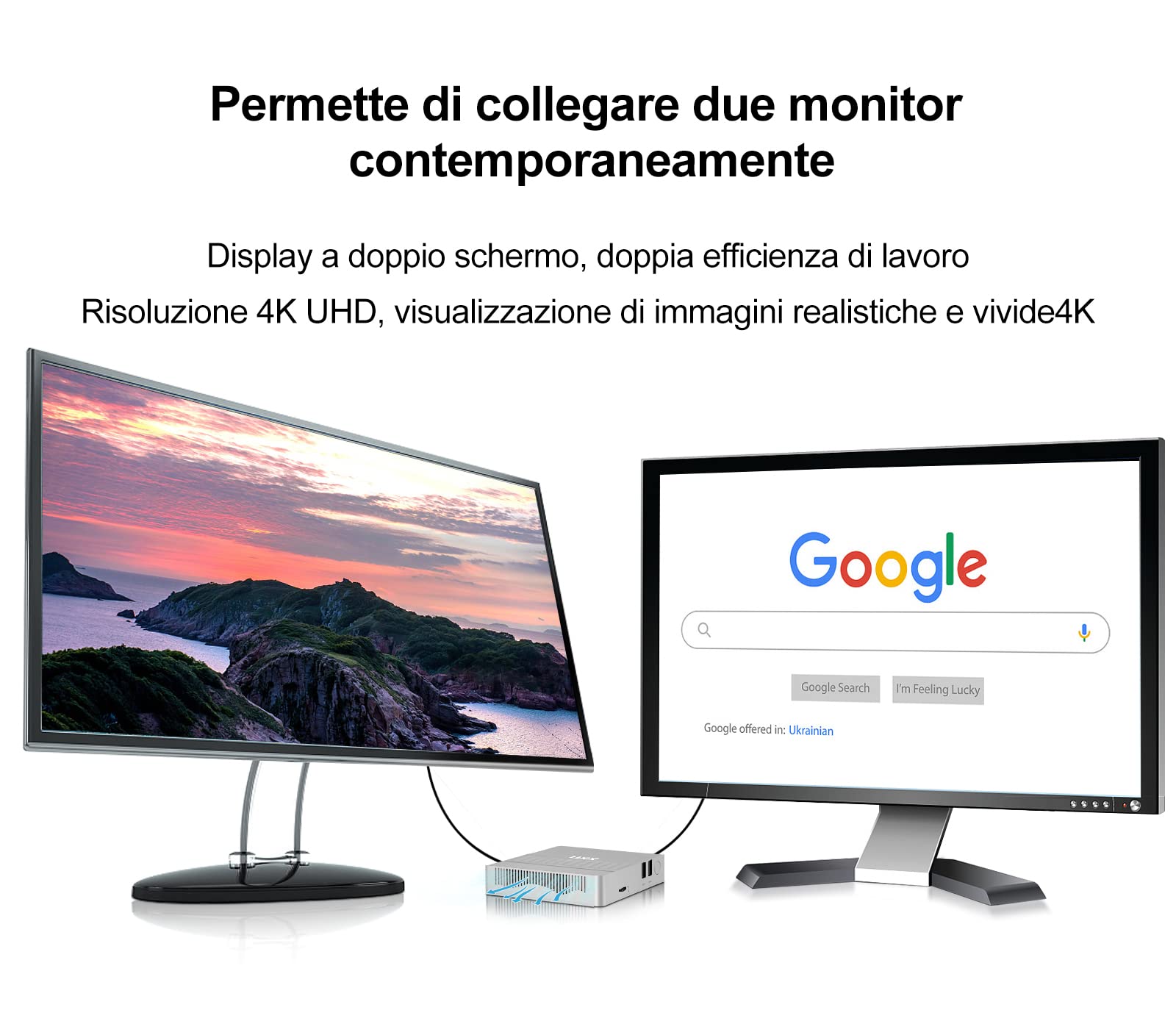 2025 Mini PC Supporto 512GB SSD Expansion, N3350 Business Desktop Computer 64GB eMMC, Small PC Gaming 4K IPS HD UHD Dual Display, BT, 2.4/5G WiFi, USB 3.0, per Ufficio/Casa-Silbrig