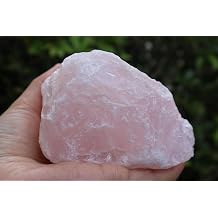 GAF TREASURES XXL Raw Rose Quartz, 4-5" Natural Rose Quartz Stone, Rough Rose Quartz, Healing Rough Crystal Rose Quartz, 1-2 lb