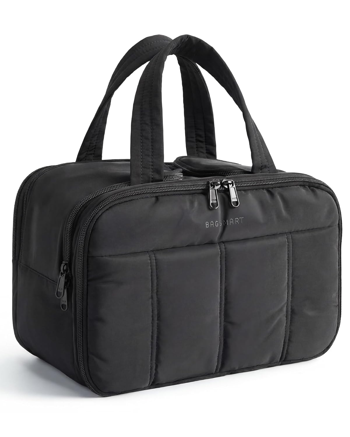 BAGSMART Travel Toiletry Bag Puffy Large Toiletry Bag for Women Lightweight Cosmetic Makeup Bag Organizer with Handle for