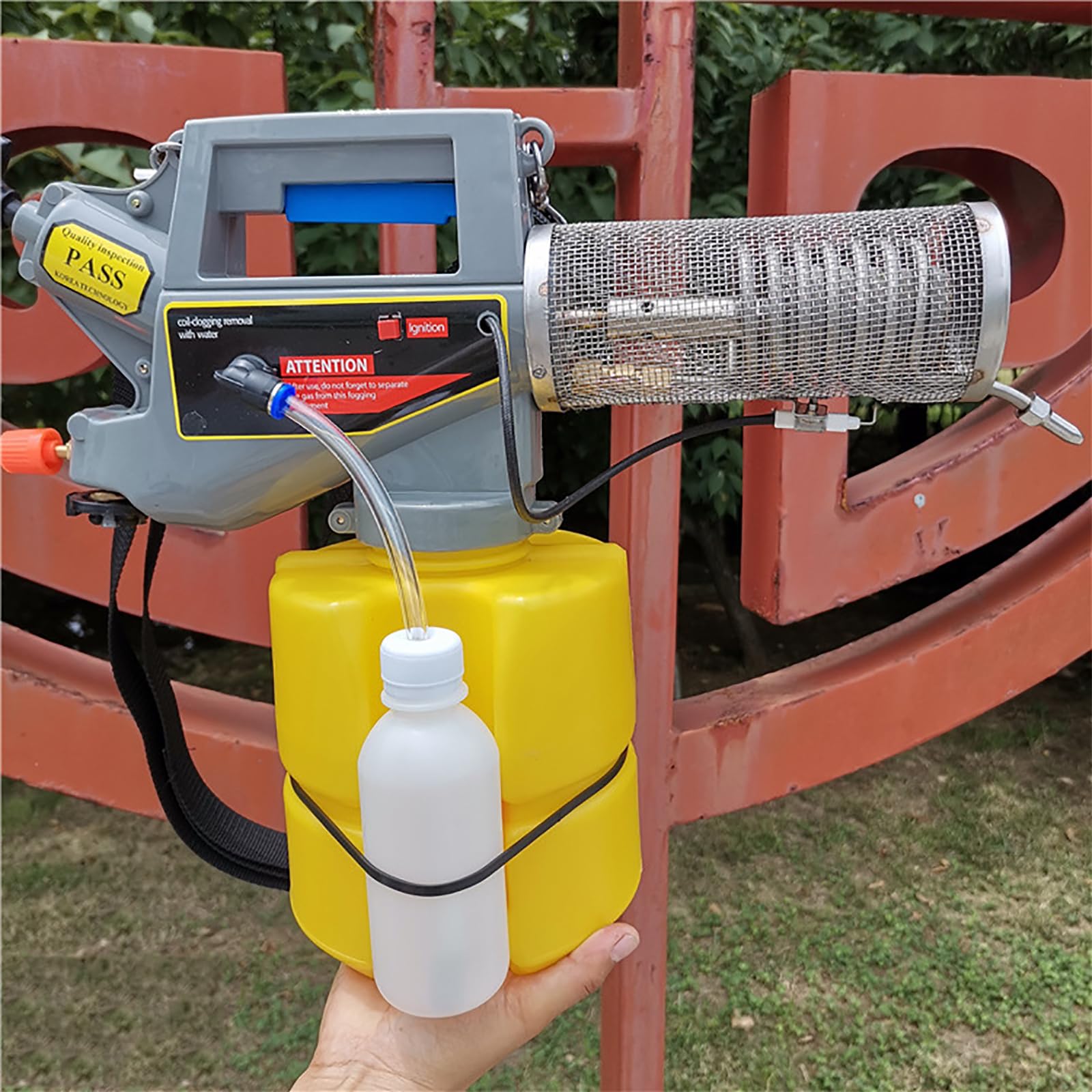 2L Handheld-Nebelmaschine, kein Lärm, Flüssiggasstrom, für Fotografie, Veranstaltungen im Freien, Partys, Bühneneffekte, Hochzeiten, Halloween, Desinfektion, Sprühmaschine für drinnen und draußen