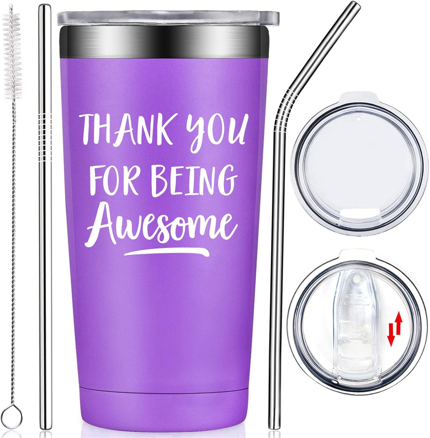 Buy 1 get 1 🔥 Thank You Gifts for Women - Funny Birthday, Thanksgiving, Appreciation, Friendship, Christmas Gifts for Coworker Mom Men Best Friends Grandma Sister Daughter Tumbler Cup