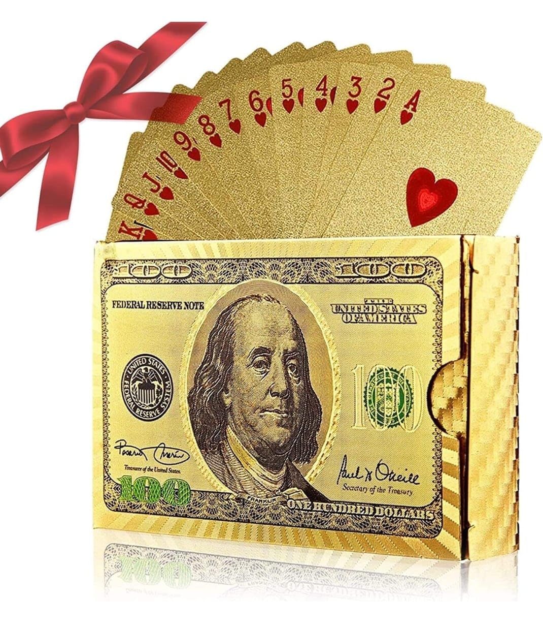 YPShoppy Premium PVC Plastic Gold Playing Cards Poker Cards Gold Waterproof Playing Cards Washable Flexible Use for Party Game (B0D816BRP1) Amazon Price History, Amazon Price Tracker