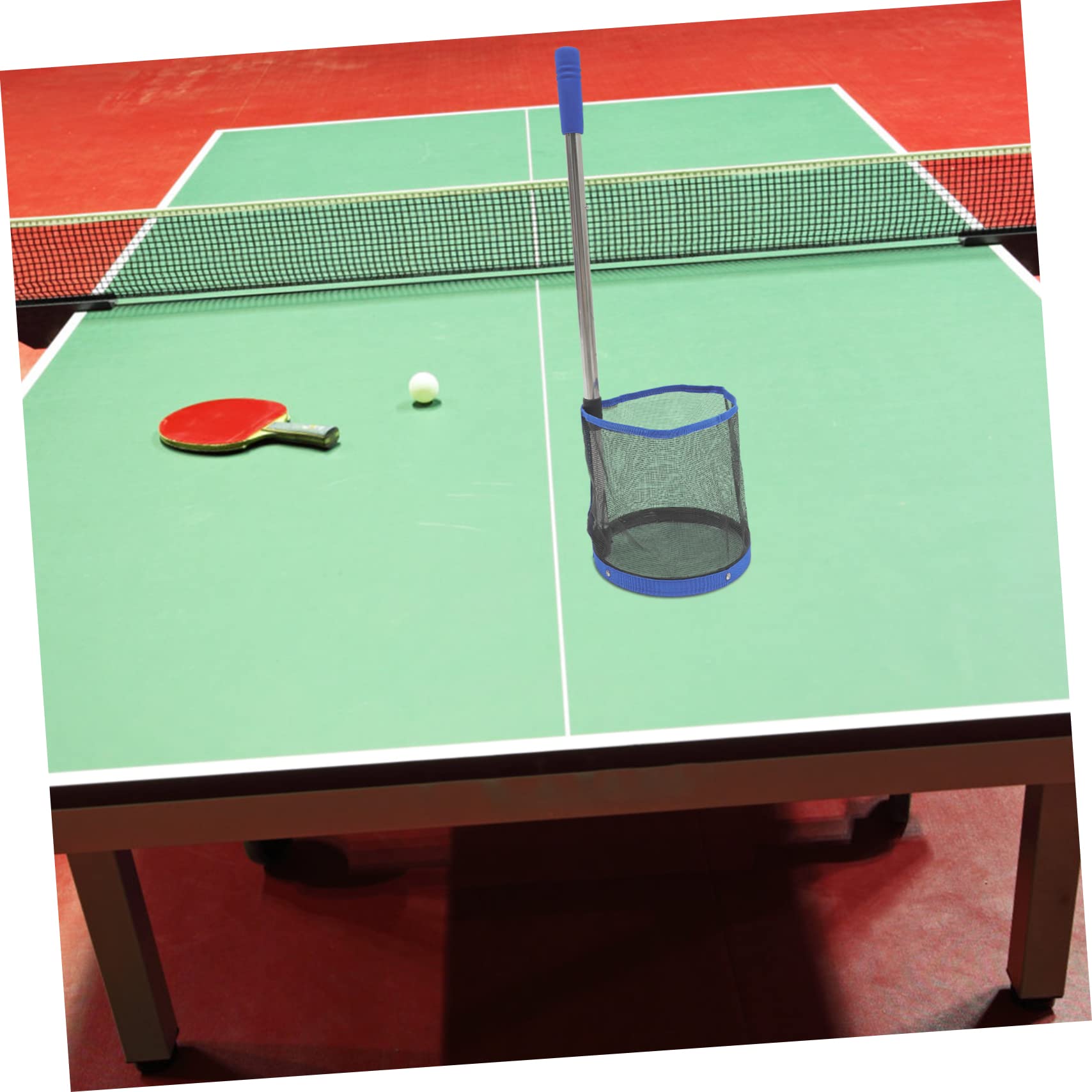 Raccoglitore Palline Ping Pong per Allenamento, Capacità 120 Pezzi | Acciaio Inossidabile, Blu, Leggero e Raccoglie, Accessorio Tennis per Uso Sportivo