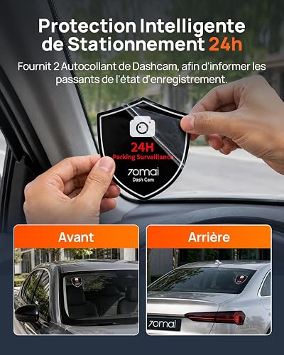 70mai A800SE Dash Cam Car Front Rear 4K UHD+1080P with GPS WiFi, Dual Car Camera with 128GB SD Card, F1.55 Aperture HDR, Night Vision, ADAS, 3 "IPS, 24/7 Parking Monitoring, Supports 512 GB Max - 9