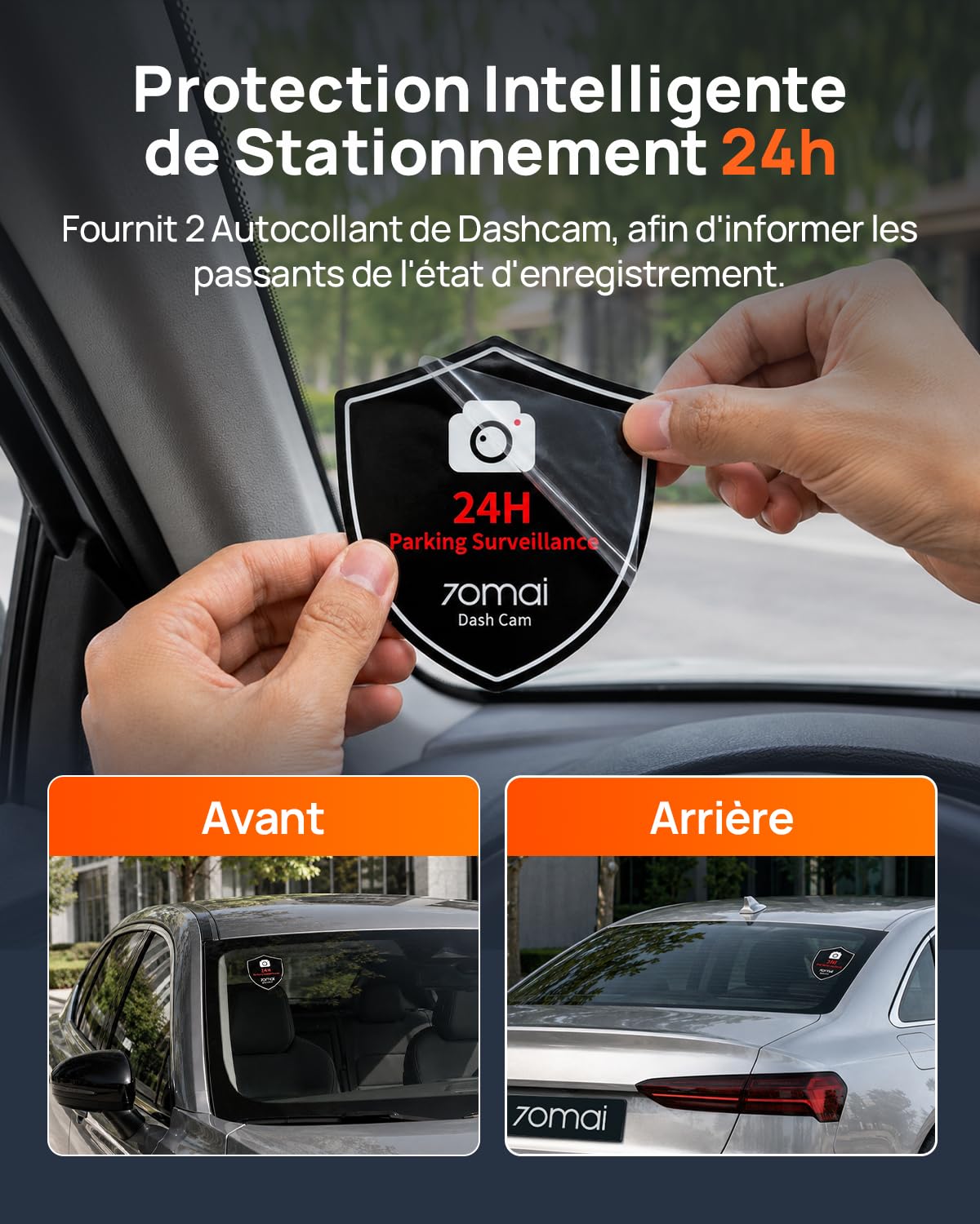 70mai Dash Cam Voiture 4K A800SE - Caméra Double (4K UHD Avant+1080P Arrière) avec GPS, Wi-FI, microSD 128GB Go, Ouverture F1.55, Vision Nocturne, ADAS, Écran IPS 3", Surveillance Stationnement 24/7