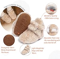 Vista 173 de Sawimlgy - Botines de algodón antideslizantes para recién nacido, con agarre, para cuna o para el invierno 010/Amarrón
