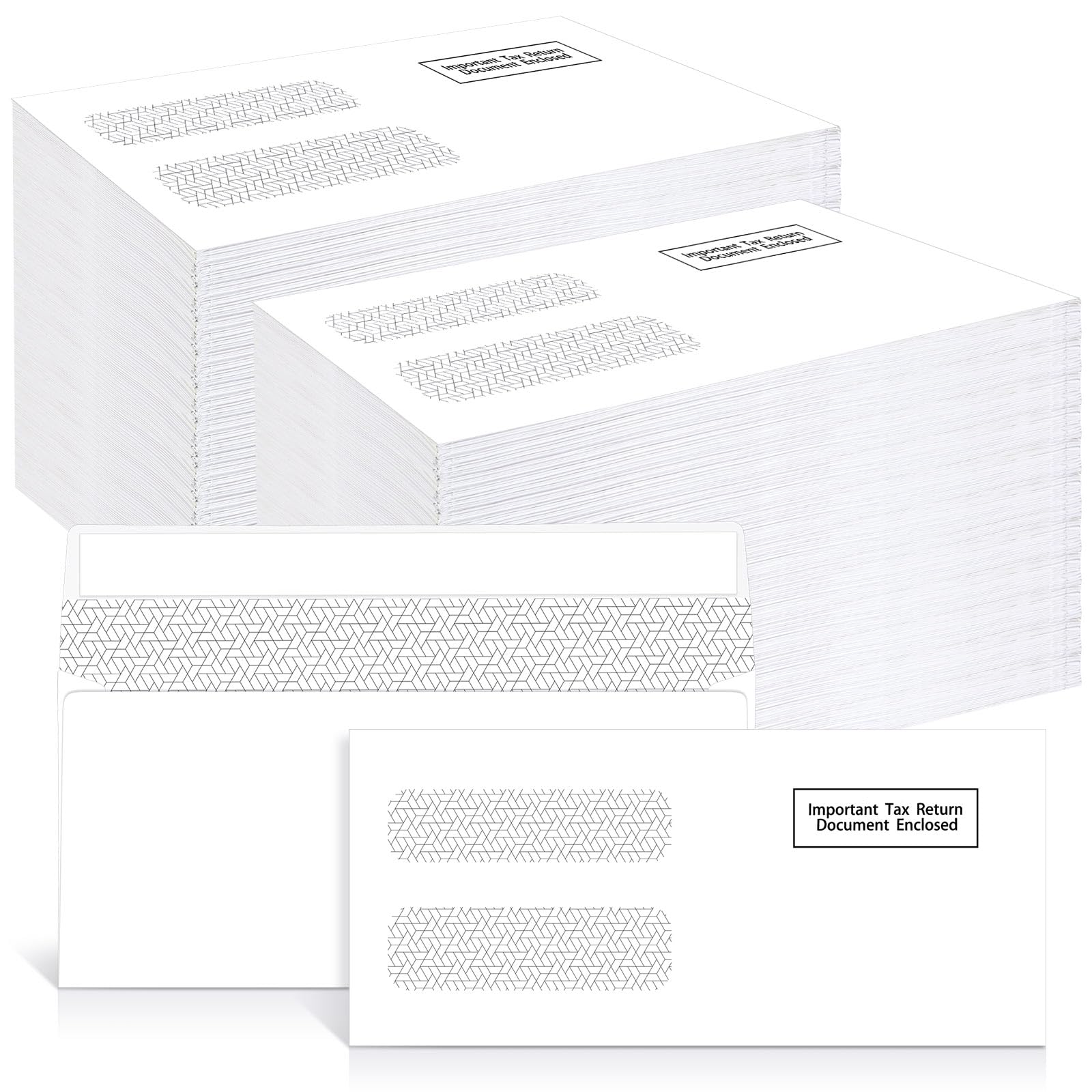 100 Pcs 1099 NEC Tax Form Envelopes Self Sealing 1099 Envelopes with Clear Window 8.6 x 3.9 Inch Peel and Seal Envelopes for 1099 Forms