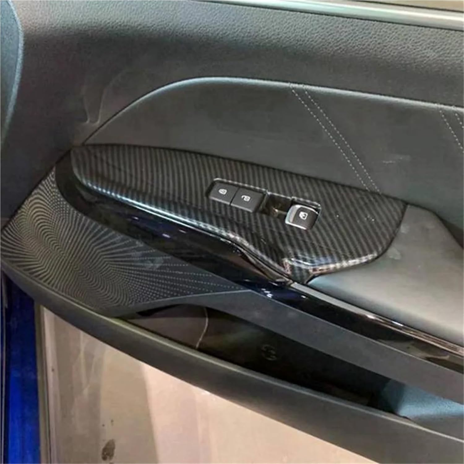 4Pcs/Set Compatible With Kia K5 Optima 2020-2024 Car Door Armrest Cover Panel Window Glass Lift Switch Button Trim Frame