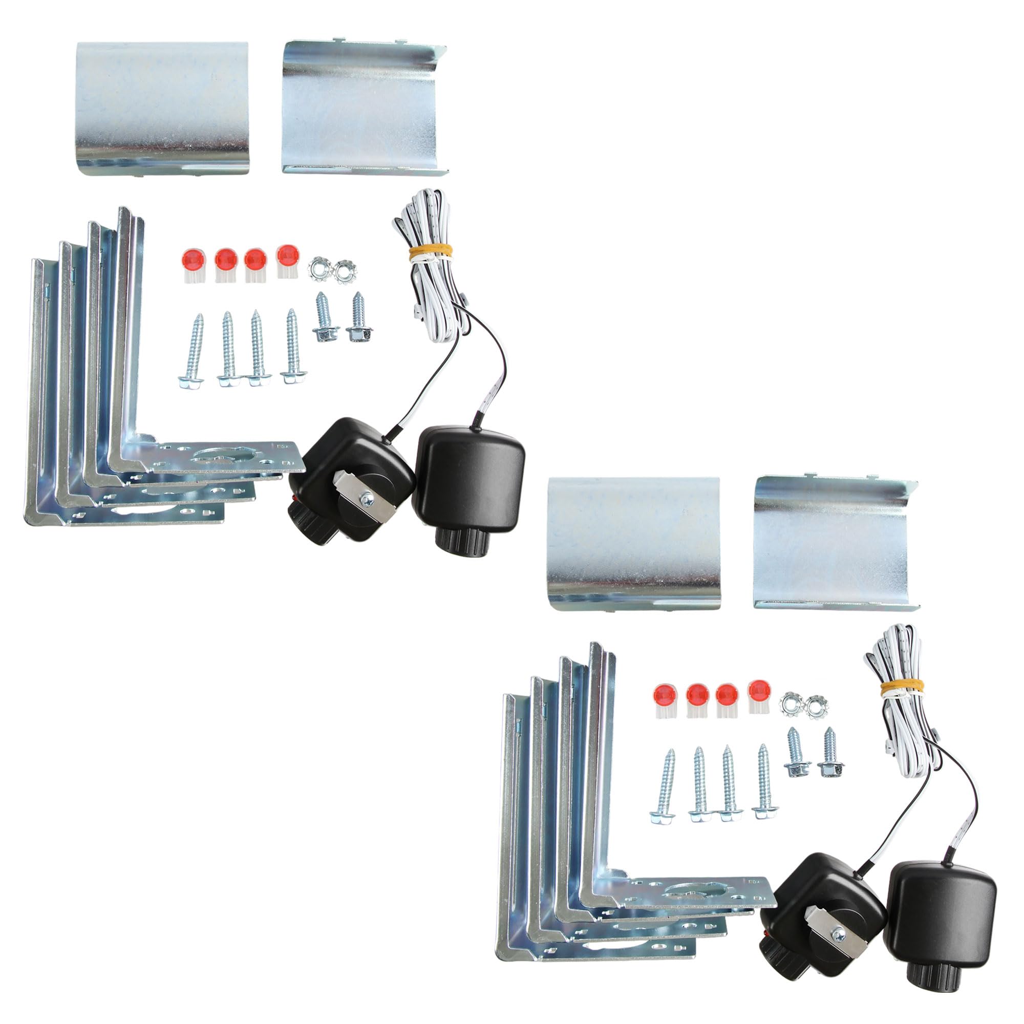 2X Garage Door Opener Remote Safety Beam Sensor Eyes Replacement with Gate Bracket Kit Assembly for Linear (HAE00002, LSO50, LDO33, LDO50)