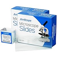 Vista 1 de AmScope Microscope Slides, 100 Blank Slides with 100 Cover Glass