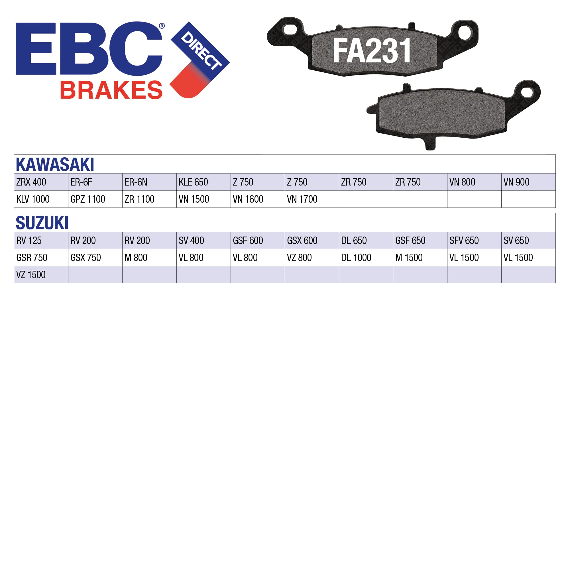 EBC Pastillas de freno FA231