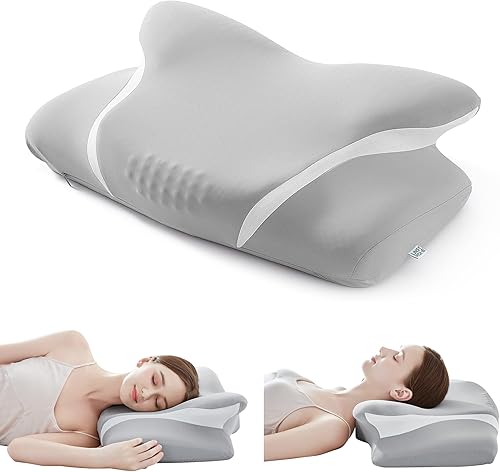 LINSY HOME Almohada de espuma viscoelástica cervical mejorada 2022 almohadas de contorno ergonómicas para dolor de cuello almohadas ortopédicas para